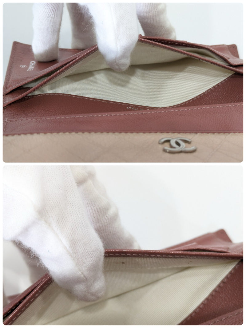 Chanel Wallet Leather Bicolore Check
