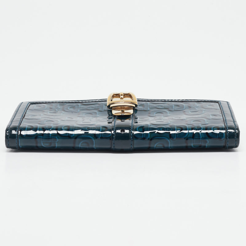 Gucci Blue Horsebit Embossed Patent