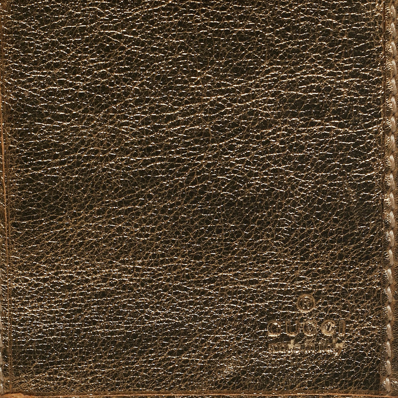 Gucci Gold/Brown Gg Fabric And Leather
