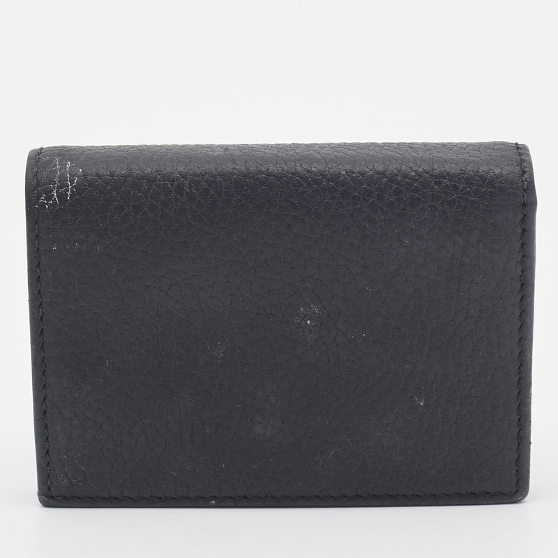 Gucci Black Leather Gg Marmont Bosco