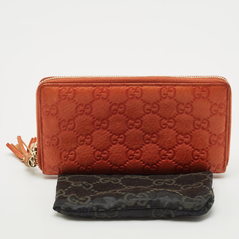 Gucci Orange Guccissima Leather Bamboo