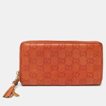Gucci Orange Guccissima Leather Bamboo