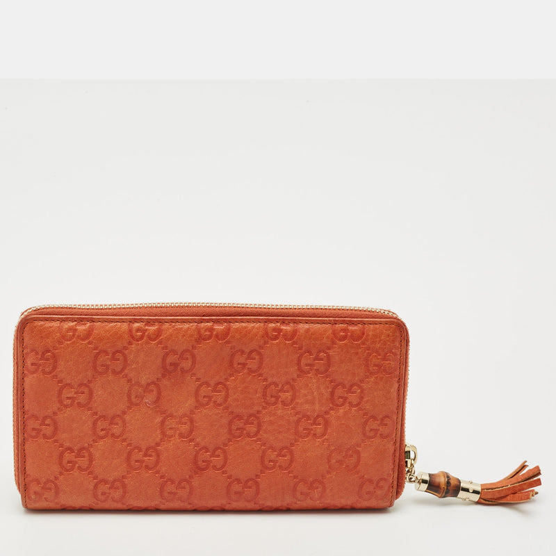 Gucci Orange Guccissima Leather Bamboo