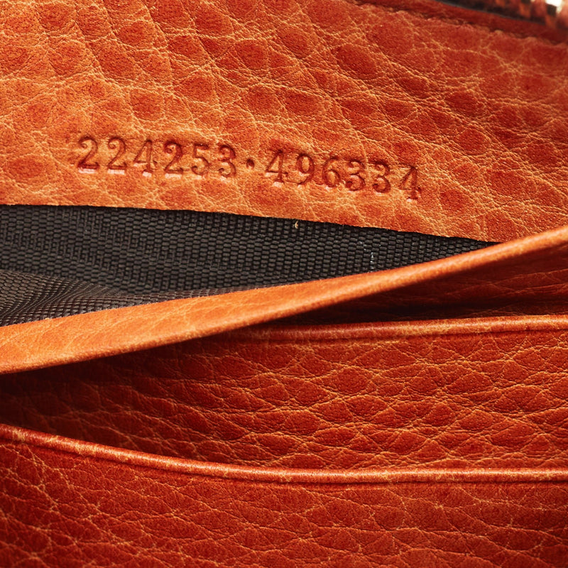 Gucci Orange Guccissima Leather Bamboo