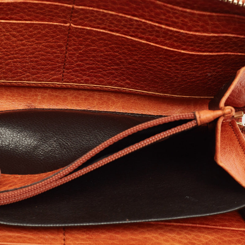 Gucci Orange Guccissima Leather Bamboo