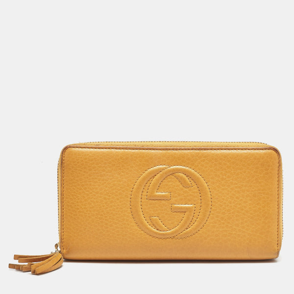 Gucci Orange Leather Soho Zip