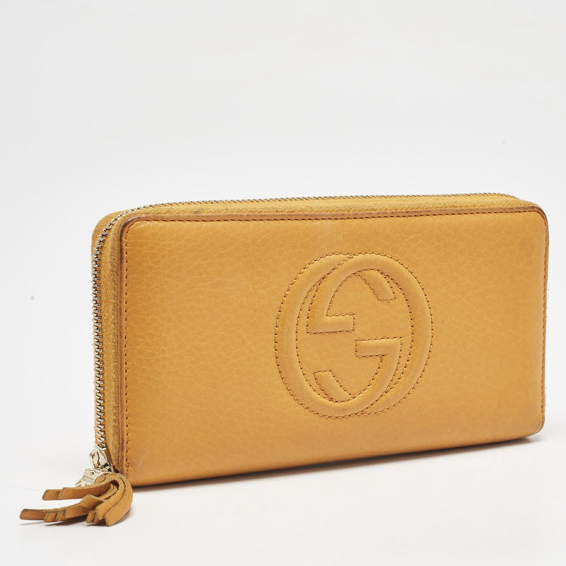 Gucci Orange Leather Soho Zip