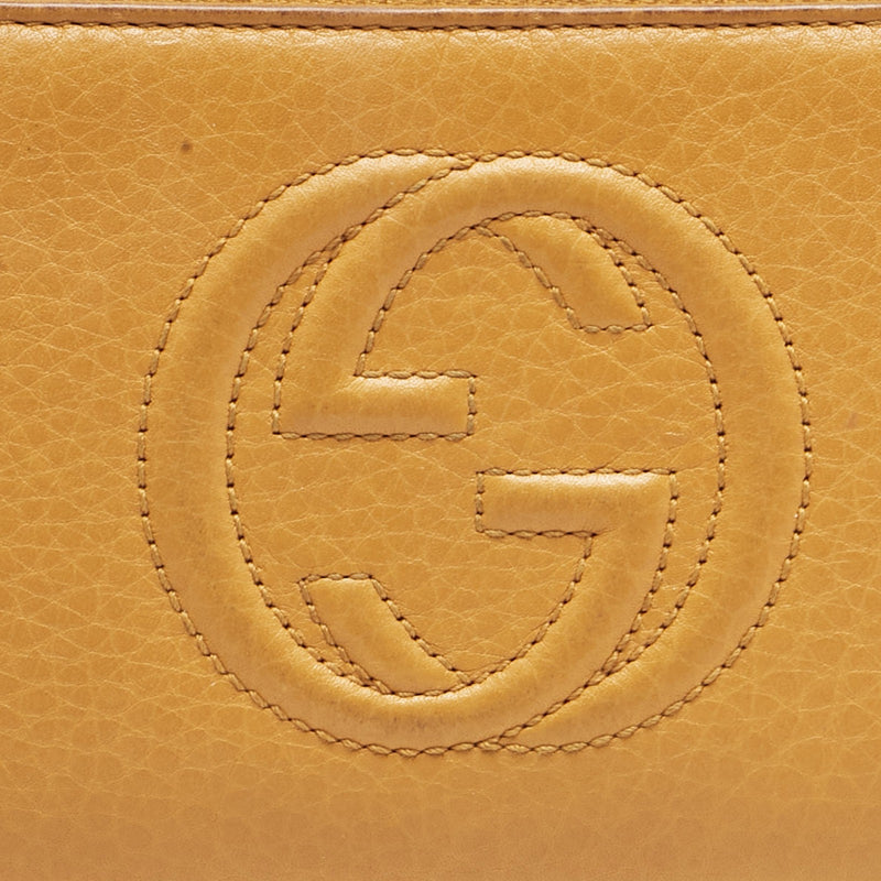 Gucci Orange Leather Soho Zip