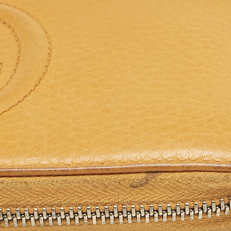 Gucci Orange Leather Soho Zip