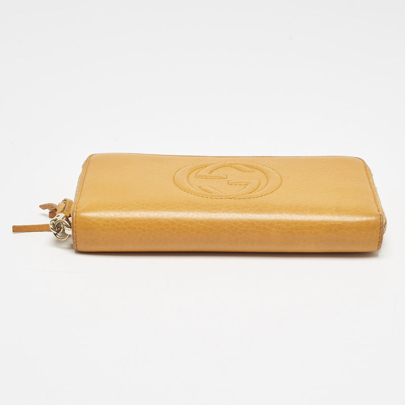 Gucci Orange Leather Soho Zip