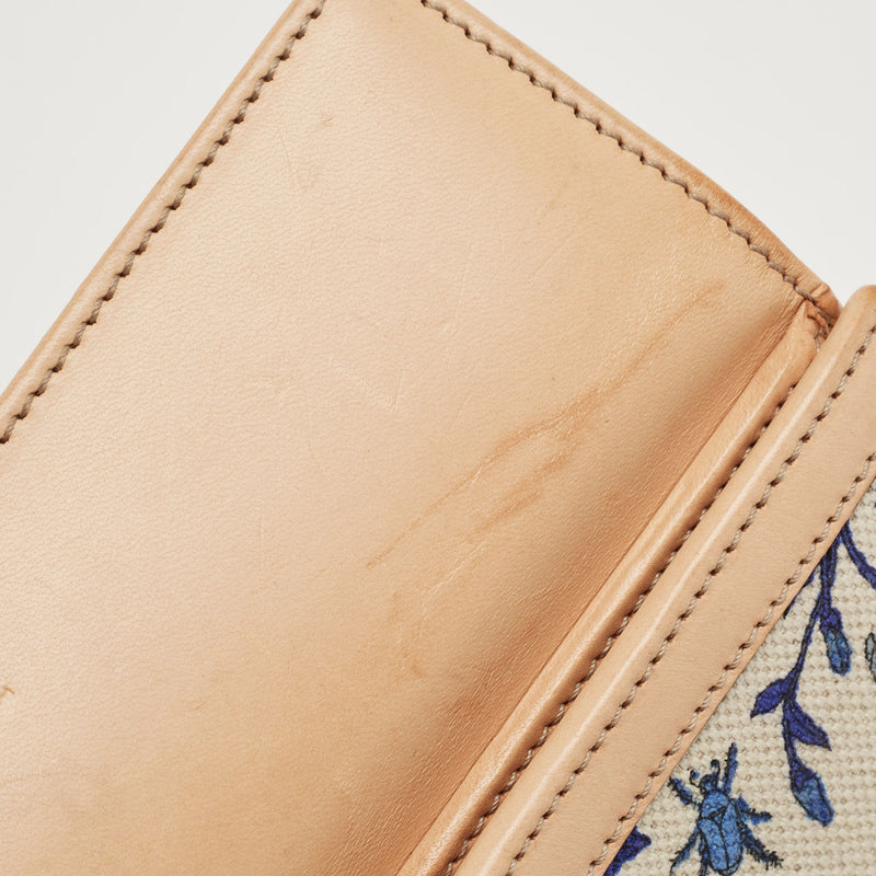 Gucci Blue/Beige Floral Print Canvas And