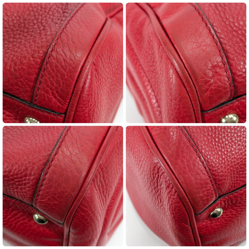 Gucci Soho Red Leather Tassle Boston Bag