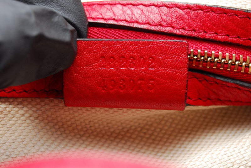 Gucci Soho Red Leather Tassle Boston Bag