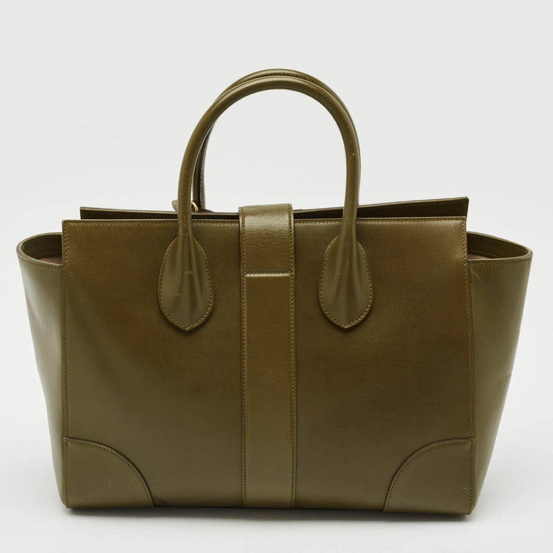 Gucci Olive Green Leather Lady Buckle