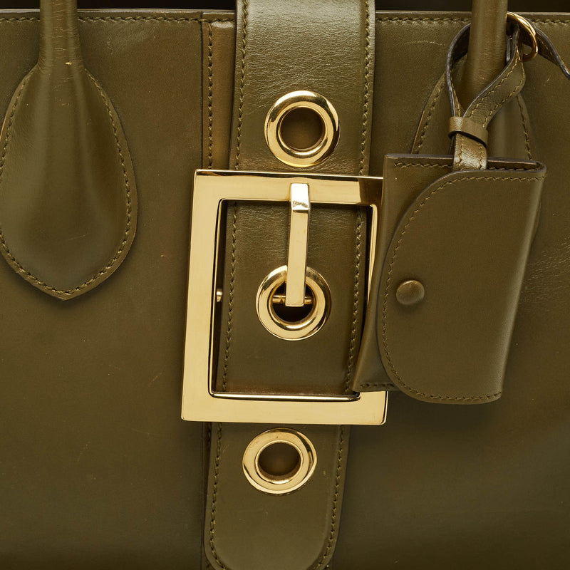 Gucci Olive Green Leather Lady Buckle