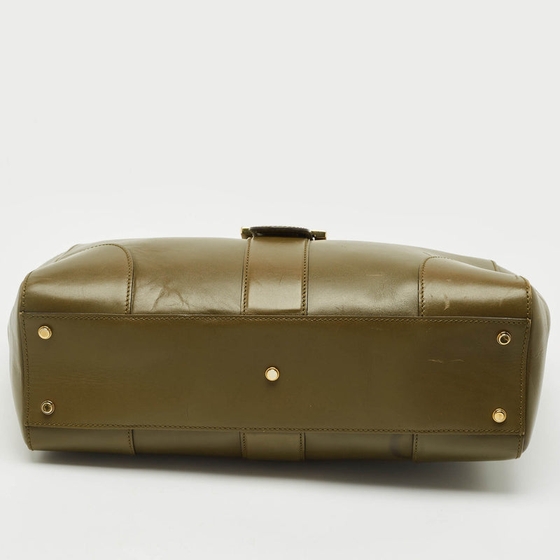 Gucci Olive Green Leather Lady Buckle
