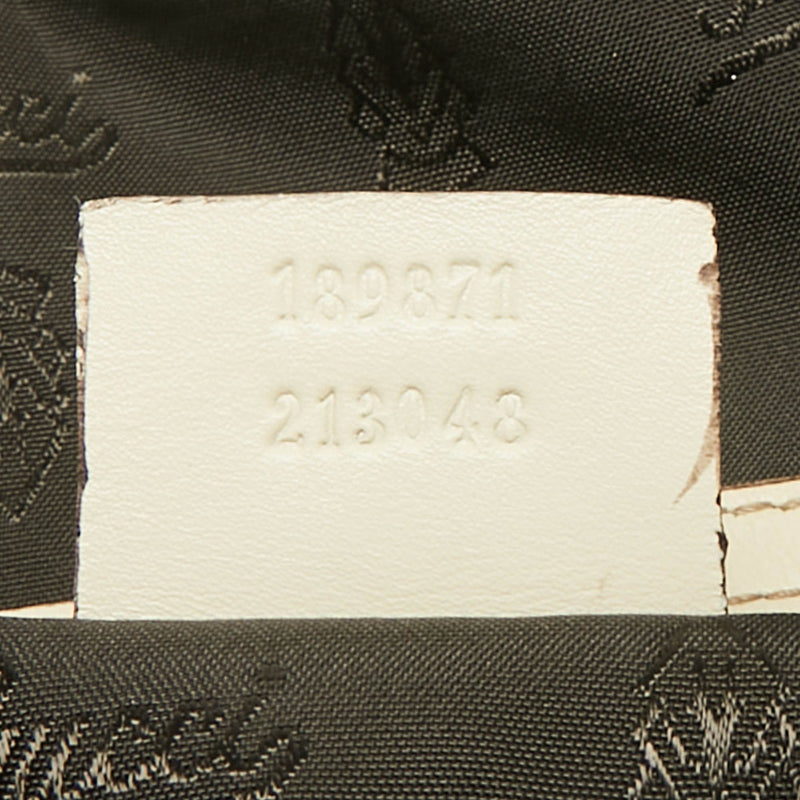 Gucci Cream Leather Pop Bamboo Top
