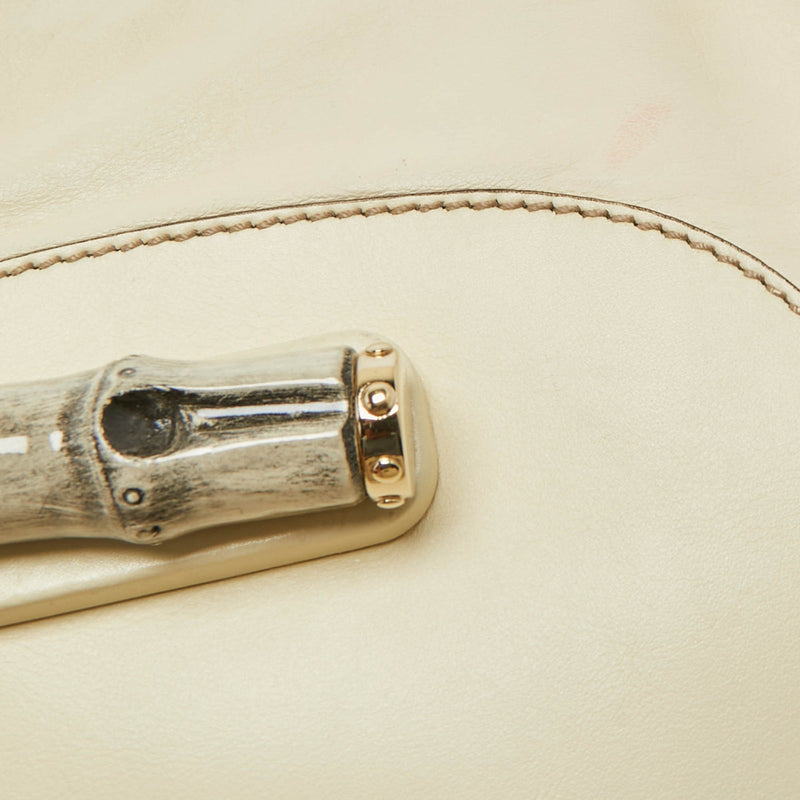 Gucci Cream Leather Pop Bamboo Top