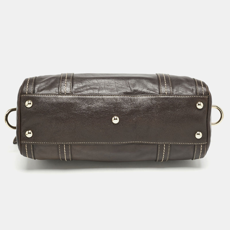 Gucci Choco Brown Leather Duchessa