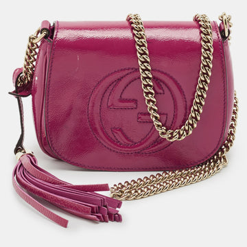 Gucci Fuchsia Patent Leather Soho Flap