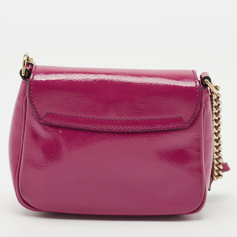 Gucci Fuchsia Patent Leather Soho Flap