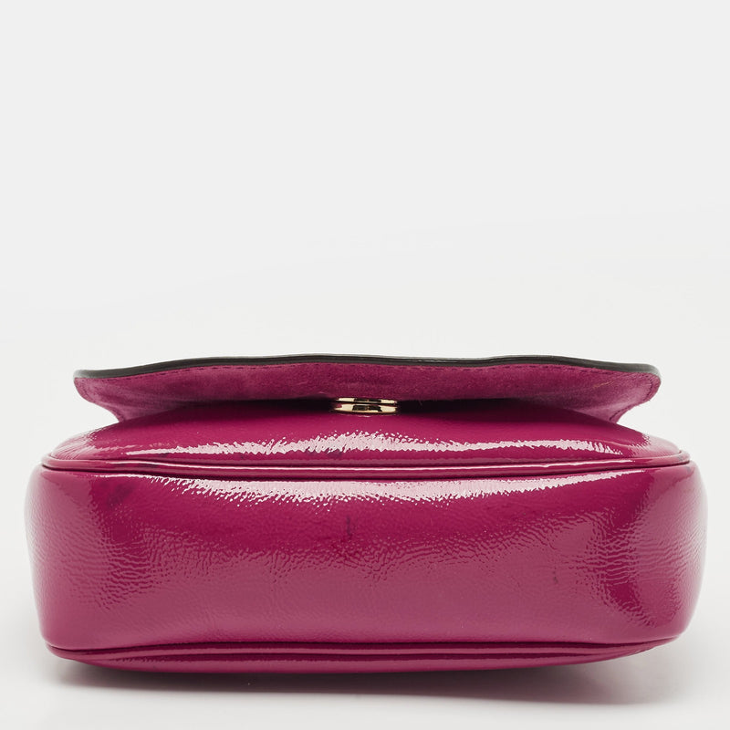 Gucci Fuchsia Patent Leather Soho Flap