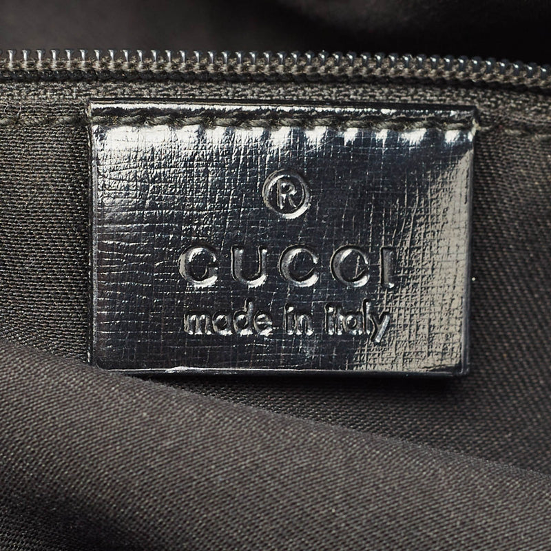 Gucci Black/Beige Gg Canvas/Patent