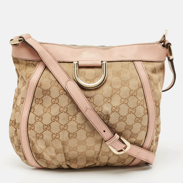 Gucci Light Pink/Beige Gg Canvas And