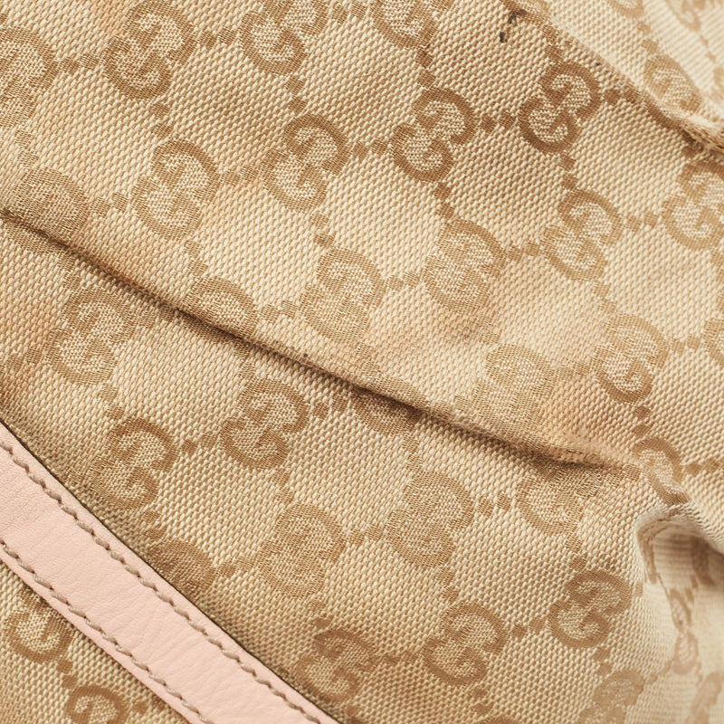 Gucci Light Pink/Beige Gg Canvas And