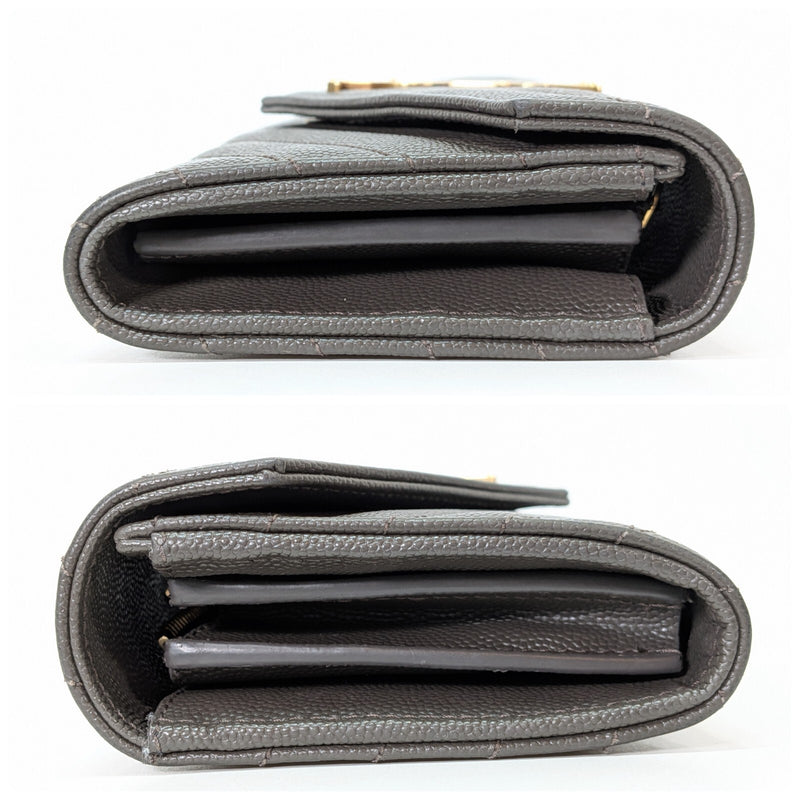 Saint Laurent Wallet Purse Ysl Leather V