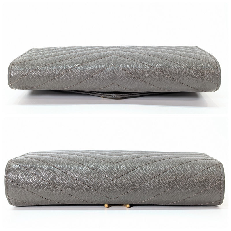 Saint Laurent Wallet Purse Ysl Leather V