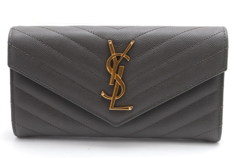 Saint Laurent Wallet Purse Ysl Leather V