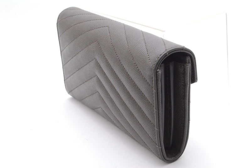 Saint Laurent Wallet Purse Ysl Leather V