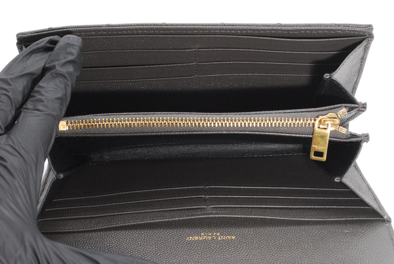 Saint Laurent Wallet Purse Ysl Leather V