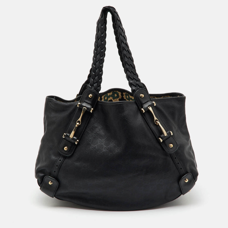 Gucci Black Guccissima Leather Pelham