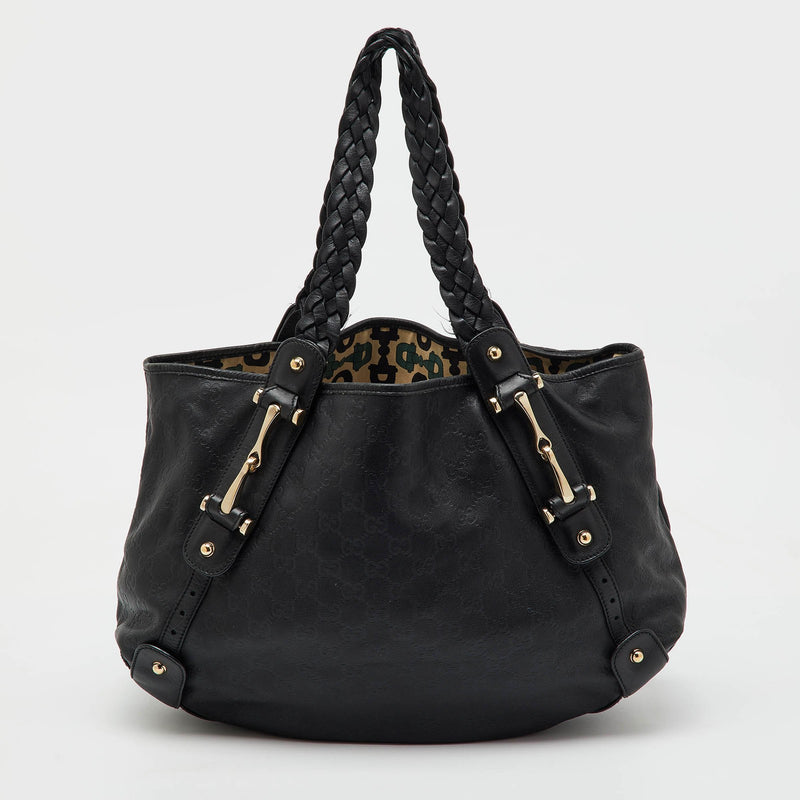 Gucci Black Guccissima Leather Pelham