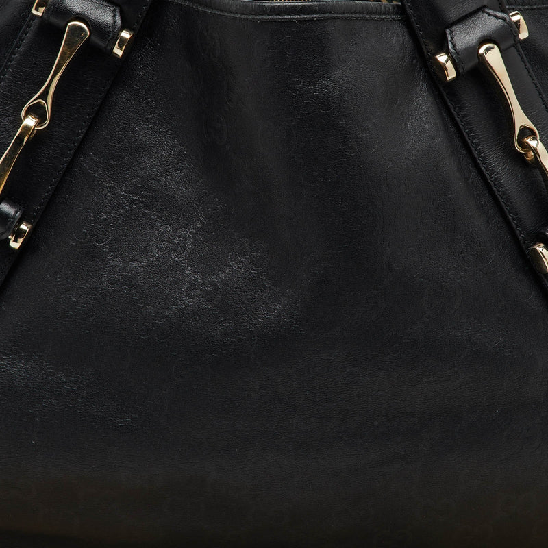 Gucci Black Guccissima Leather Pelham