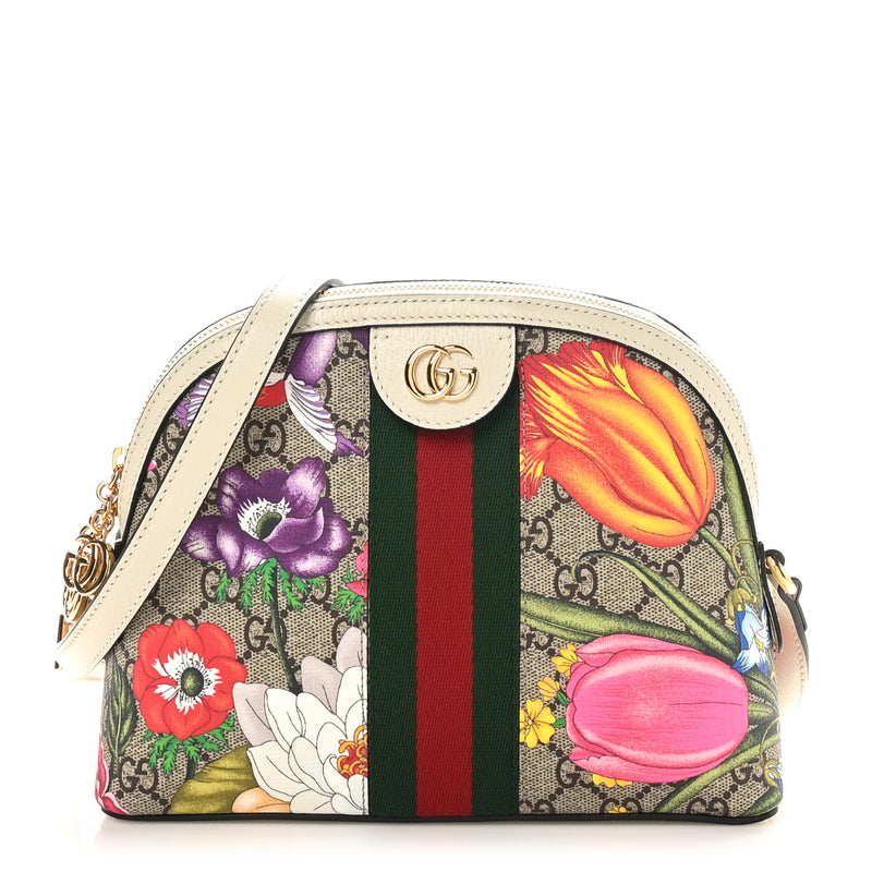 Gucci Gg Supreme Flora Web Small Ophidia