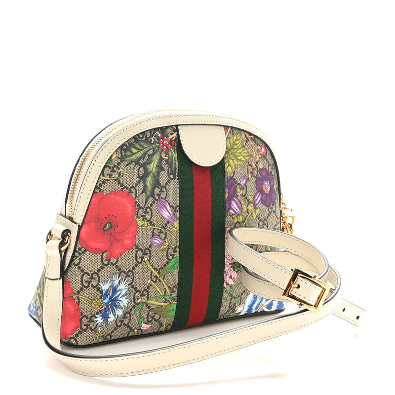 Gucci Gg Supreme Flora Web Small Ophidia