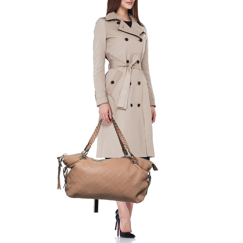 Gucci Old Rose Guccissima Leather Bamboo