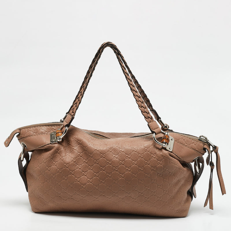 Gucci Old Rose Guccissima Leather Bamboo