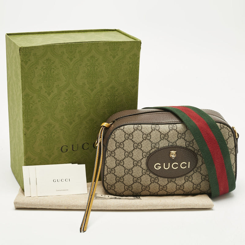 Gucci Beige/Brown Gg Supreme Canvas And