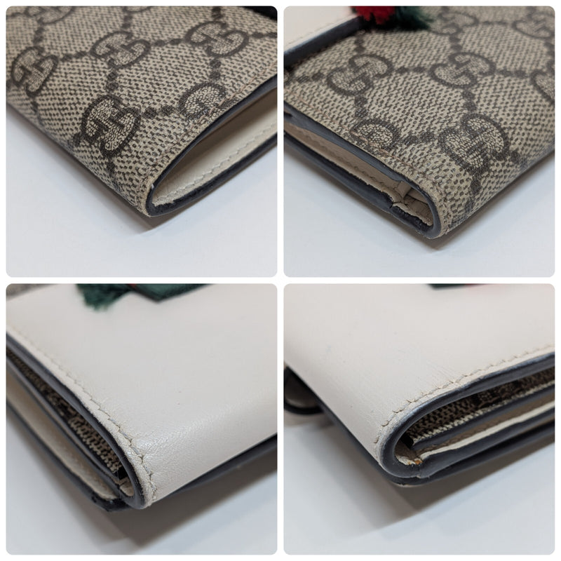 Gucci Wallet Purse Bifold Ribbon Ivory