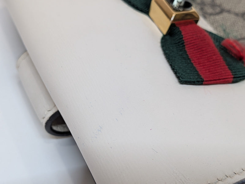 Gucci Wallet Purse Bifold Ribbon Ivory