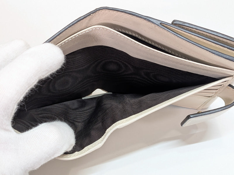 Gucci Wallet Purse Bifold Ribbon Ivory