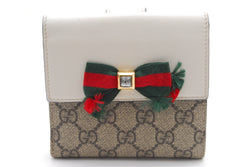 Gucci Wallet Purse Bifold Ribbon Ivory