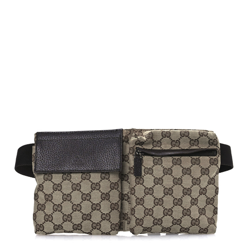 Gucci Gg Double Pocket Belt Bag Dark