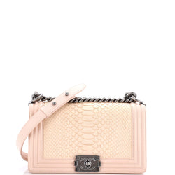 Chanel Boy Flap Bag Python Old Medium