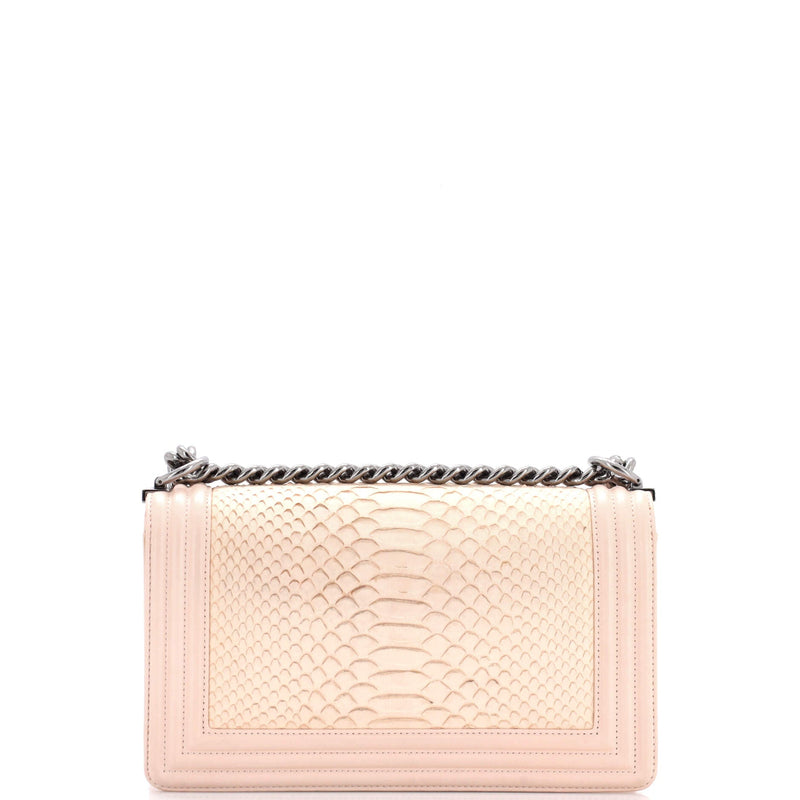 Chanel Boy Flap Bag Python Old Medium