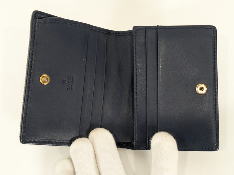 Gucci Denim Wallet Flora Flower Bifold